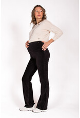 Love2Wait Love2Wait Pants Flared rib velvet - zwart C252001 004