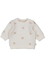 Feetje Baby Feetje sweater AOP embroidery - Honey Bear - Offwhite - 51602686