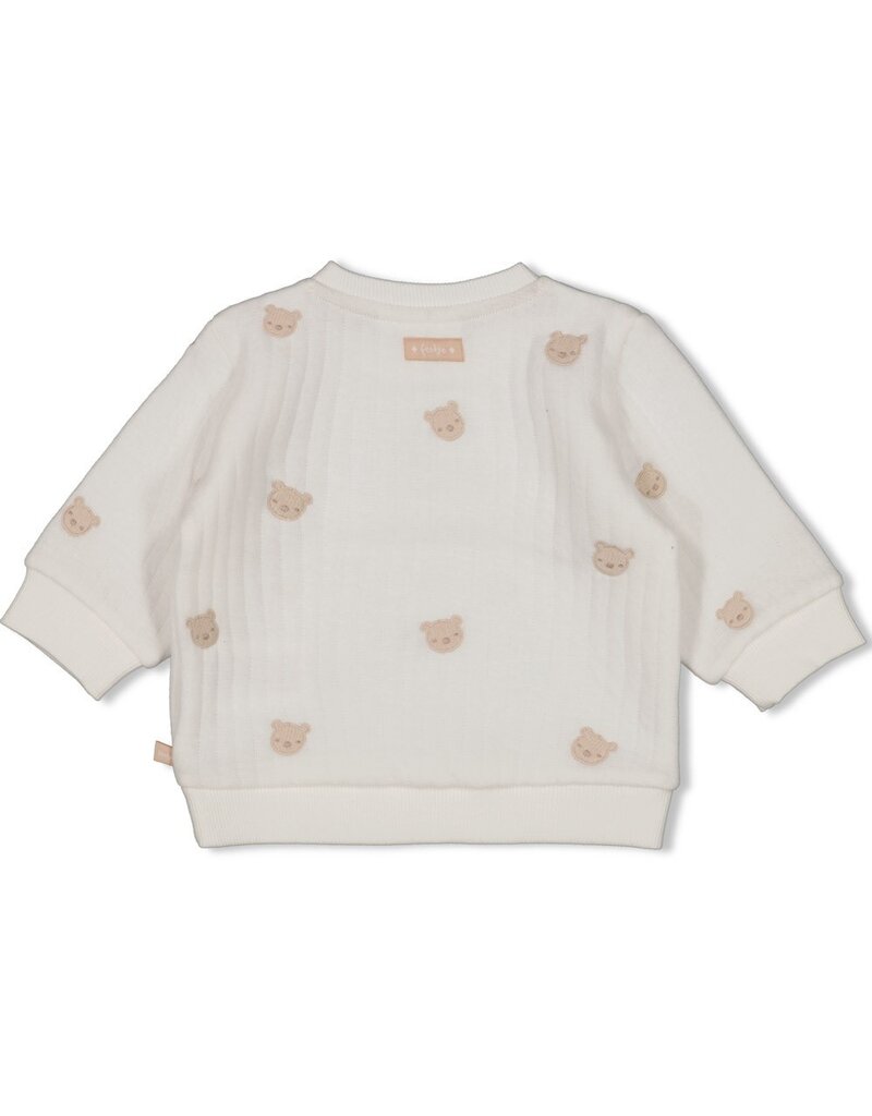 Feetje Baby Feetje sweater AOP embroidery - Honey Bear - Offwhite - 51602686
