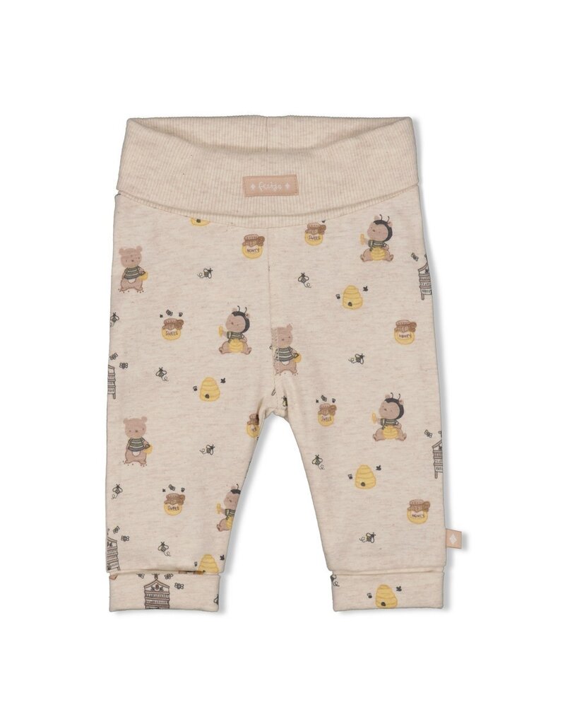 Feetje Baby Feetje broek AOP - Honey Bear  - Offwhite  - 52202463