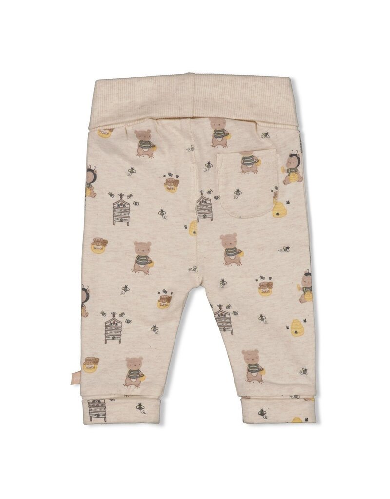 Feetje Baby Feetje broek AOP - Honey Bear  - Offwhite  - 52202463