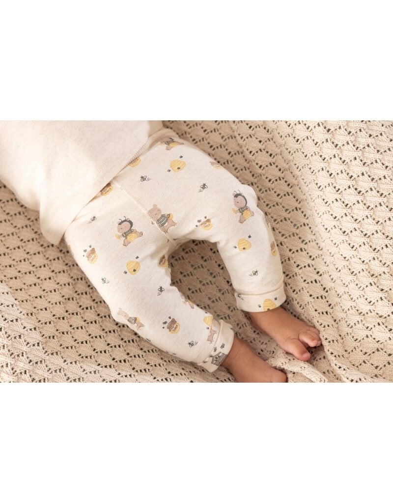 Feetje Baby Feetje broek AOP - Honey Bear  - Offwhite  - 52202463
