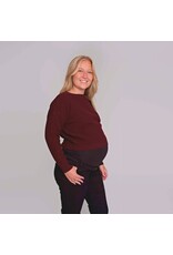 Love2Wait Love2Wait Trui - knit - cropped - burgundy -  B999062 044