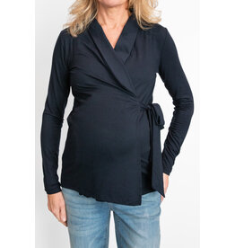 Love2Wait Love2Wait overslag zwangerschapsblouse - navy blauw