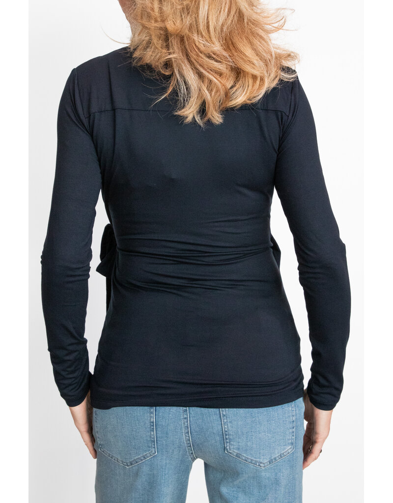 Love2Wait Love2Wait overslag zwangerschapsblouse - navy blauw - B999121 006