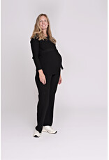 Love2Wait Love2Wait Broek - twin rib knitted - zwart - B999066 004