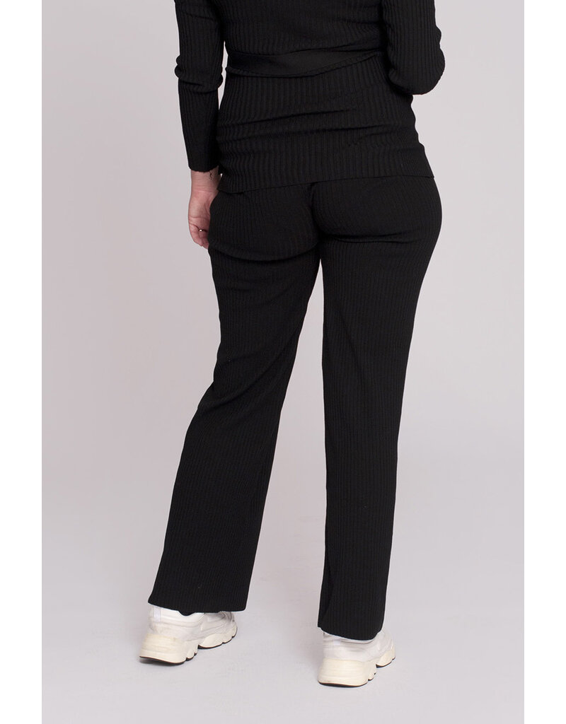 Love2Wait Love2Wait Broek - twin rib knitted - zwart - B999066 004