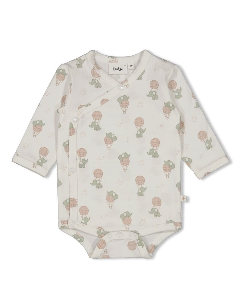 Feetje Baby Feetje Wikkelromper longsleeve AOP - Elephant - 50200254