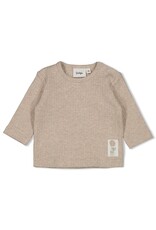 Feetje Baby Feetje longsleeve rib - Elephant - Taupe  melange  - 51602697