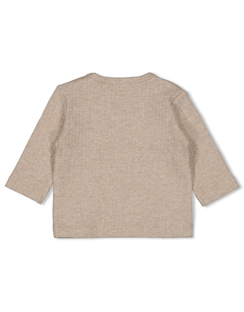 Feetje Baby Feetje longsleeve rib - Elephant - Taupe  melange  - 51602697