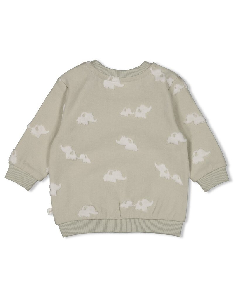 Feetje Baby Feetje sweater AOP - Elephant - Mint  - 51602699
