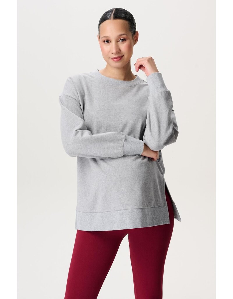 Noppies Noppies Sweater met voedingsfunctie Alta - Backprint - Grey 5070213 P628