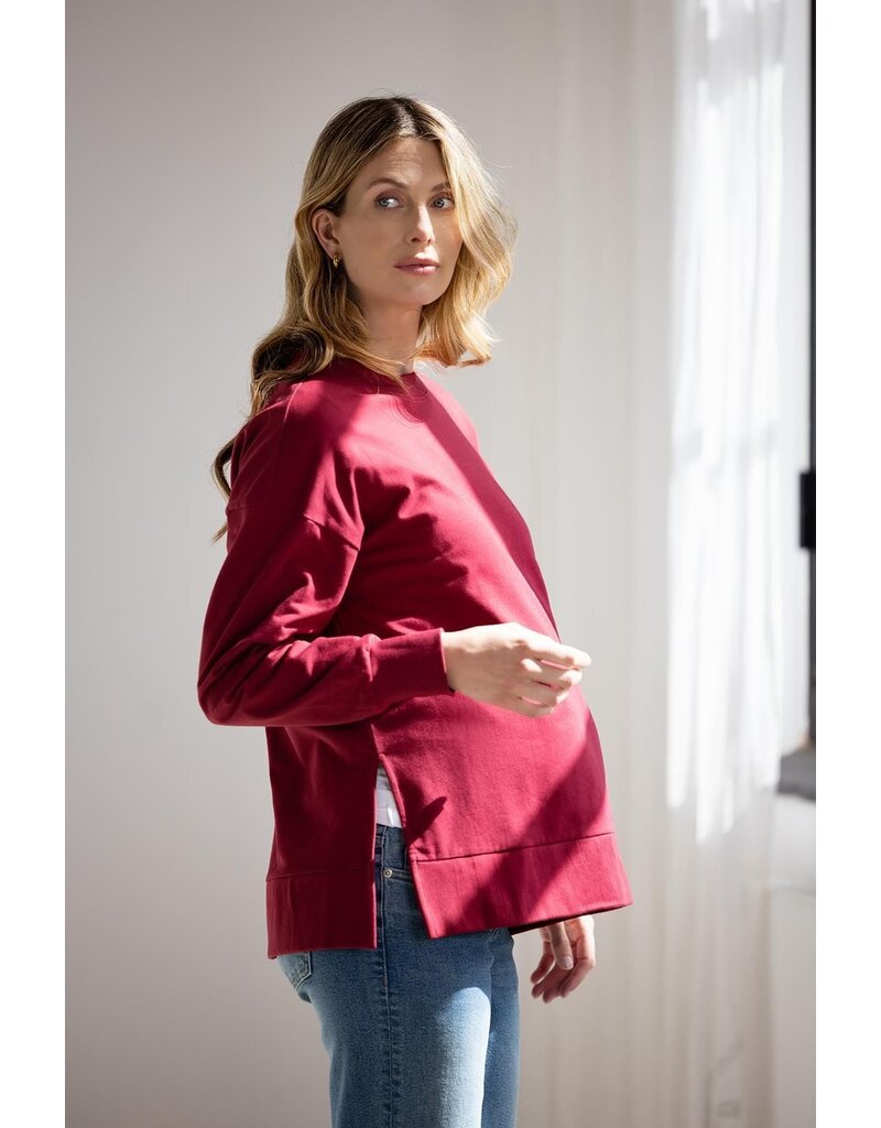 Noppies Noppies Sweatermet voedingsfunctie Alta - Backprint - rood - 5070213 N260