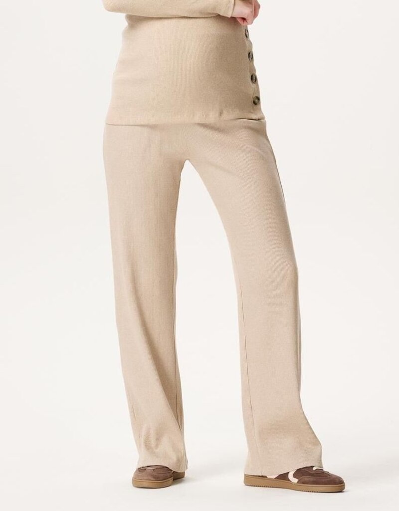 Noppies Noppies broek Soro - Wide leg twin rib - white pepper - 5061110 P427
