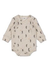 Feetje Baby Feetje wikkelromper rib AOP - Sea Sweaties - Offwhite - 50200253