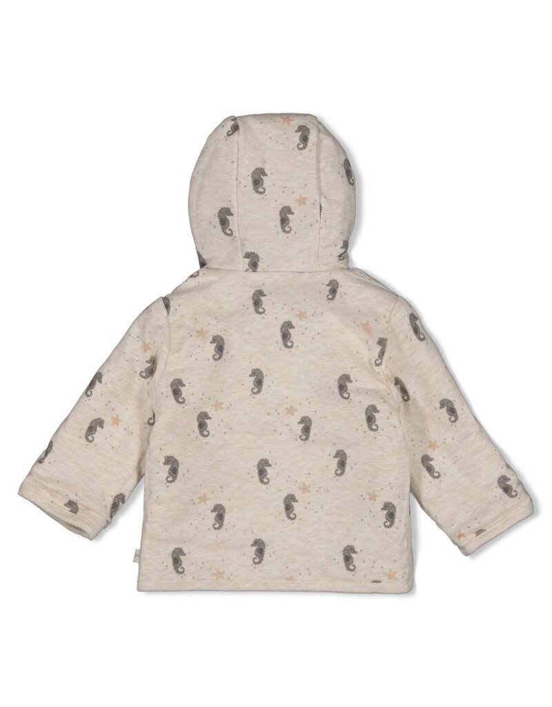 Feetje Baby Feetje omkeerbaar jasje met capuchon AOP - Sea Sweeties - Offwhite - 51800360