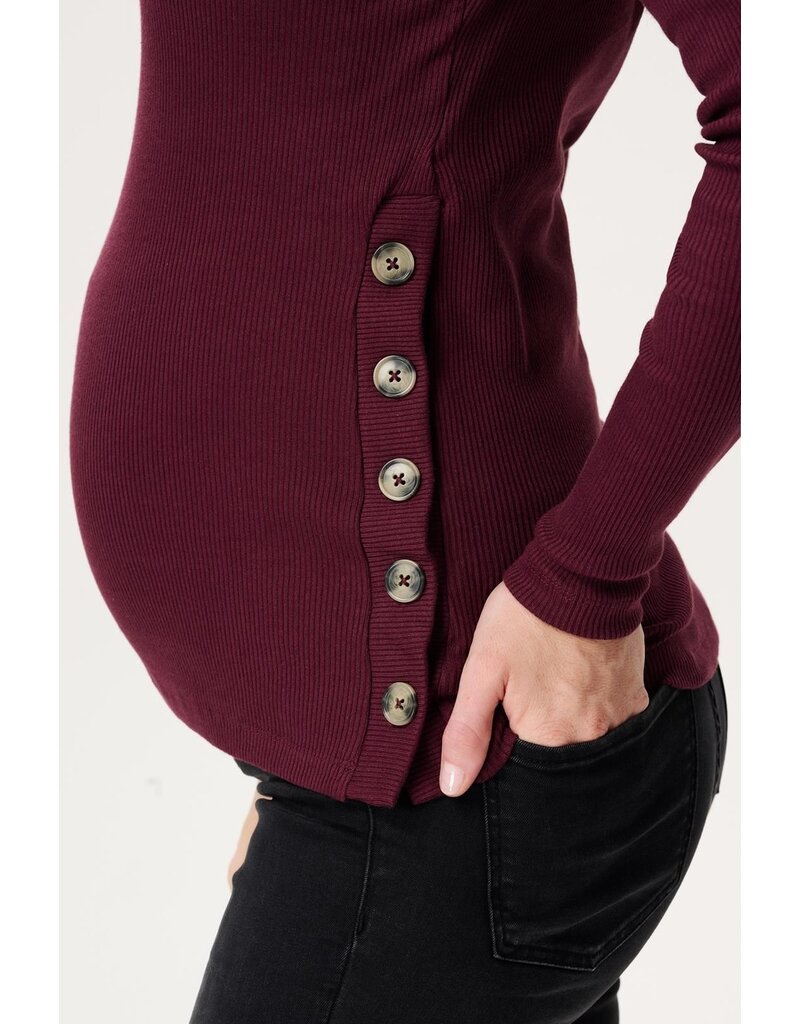 Noppies Noppies Voedingsshirt Aarhus - Fig rood - 5080011 P801