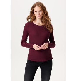 Noppies Noppies Zwangerschap & voedingsshirt Aarhus - Fig rood