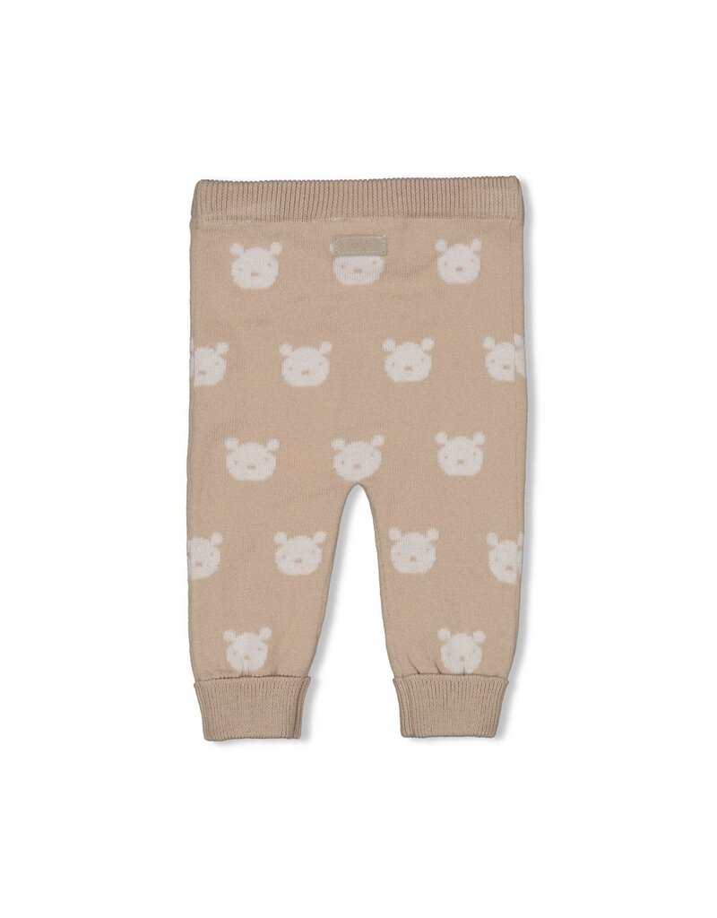 Feetje Baby Feetje broek gebreid AOP - The Knits - Zand melange - 52202532
