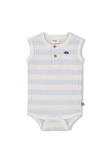 Feetje Baby Feetje jongen - romper rib met streep - Blue Ocean - Blauw - 50200257