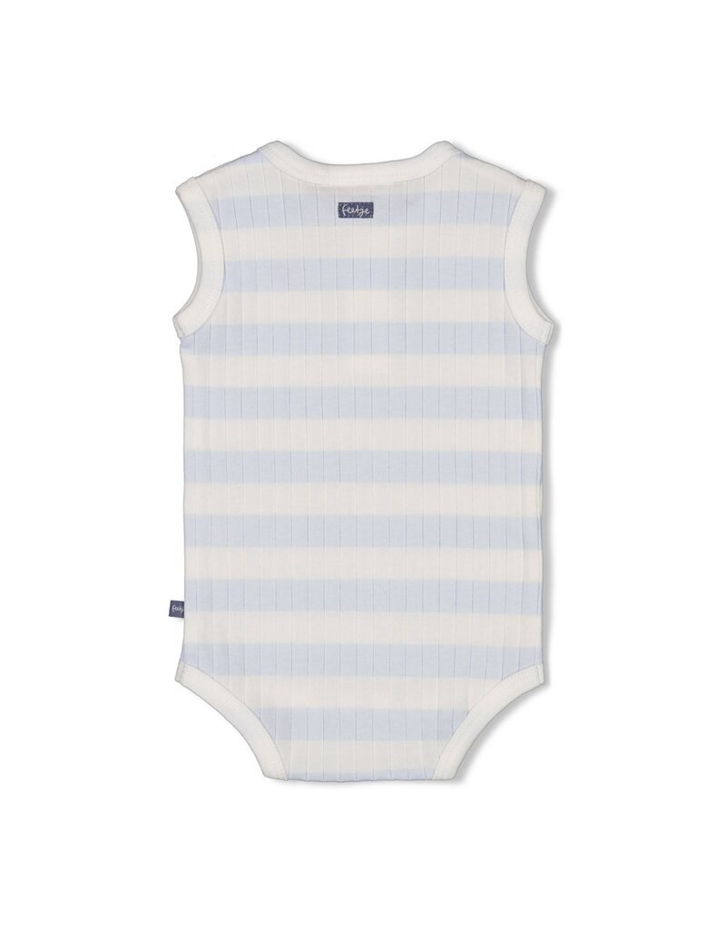Feetje Baby Feetje jongen - romper rib met streep - Blue Ocean - Blauw - 50200257