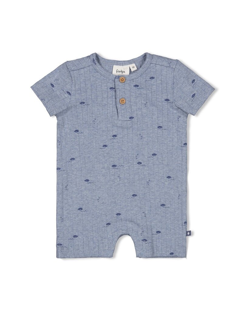 Feetje Baby Feetje Jongen kort pakje rib AOP - Blue Ocean - Blauw - 51100101
