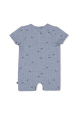 Feetje Baby Feetje Jongen kort pakje rib AOP - Blue Ocean - Blauw - 51100101