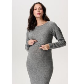 Noppies Noppies zwangerschapstrui Mandal cropped - Glitter Grijs