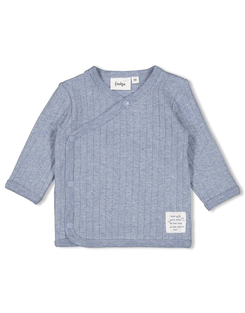 Feetje Baby Feetje Jongen Overslagshirt rib - Blue Ocean - Blauw - 51602720