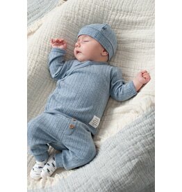 Feetje Baby Feetje Jongen Overslagshirt rib - Blue Ocean - Blauw melange
