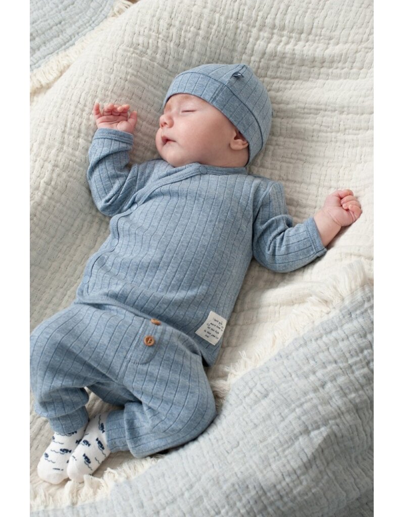 Feetje Baby Feetje Jongen Overslagshirt rib - Blue Ocean - Blauw - 51602720