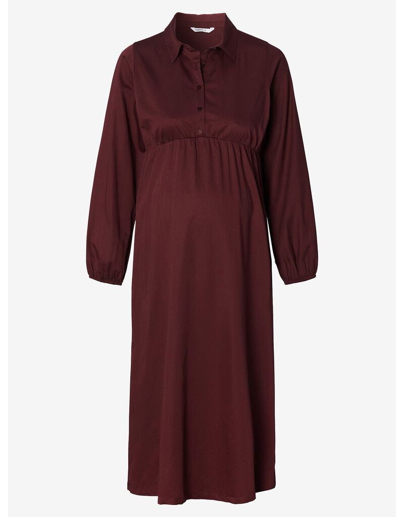 Noppies Noppies jurk met voedingsfunctie Odda - Fig rood - 5080416 P801