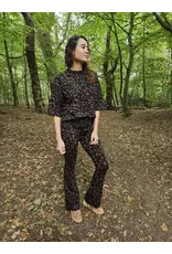 Swan of the People - flared pants Leopard bruin