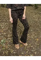 Swan of the People - flared pants Leopard bruin