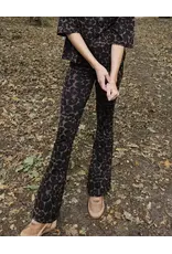Swan of the People - flared pants Leopard bruin