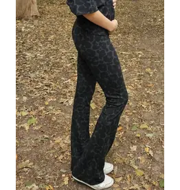 Swan and the People - Flared Pants Leopard groen