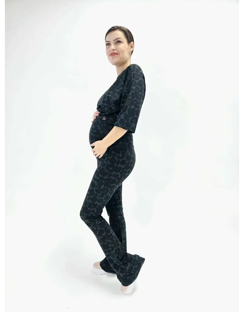 Swan and the People - flared pants Leopard groen