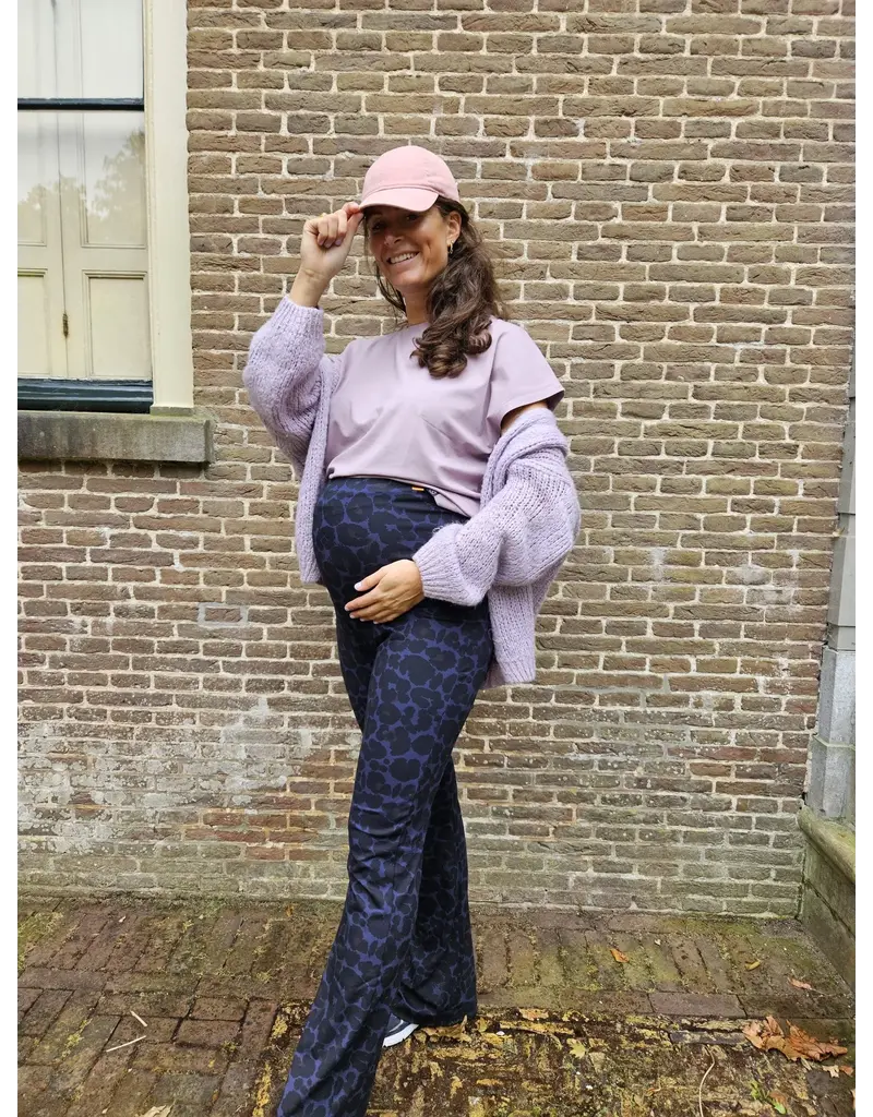 Swan and the People - flared pants Leopard Blauw
