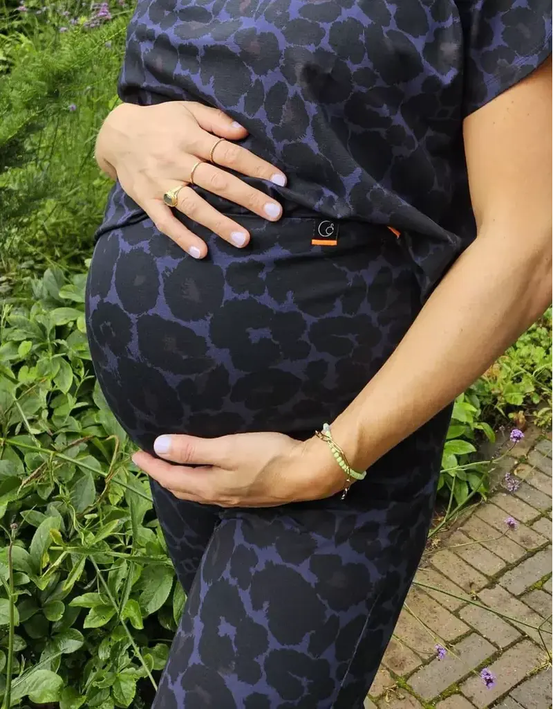 Swan and the People - flared pants Leopard Blauw