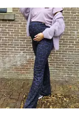 Swan and the People Swan and the People - flared pants Leopard Blauw