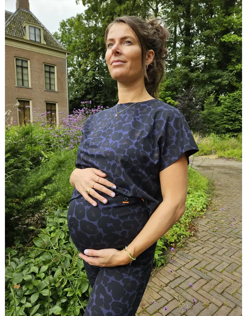 Swan and the People - flared pants Leopard Blauw