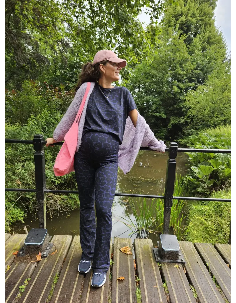 Swan and the People - flared pants Leopard Blauw