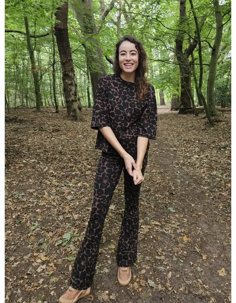 Swan and the People Swan and the People - Shirt 3/4 mouw Leopard bruin