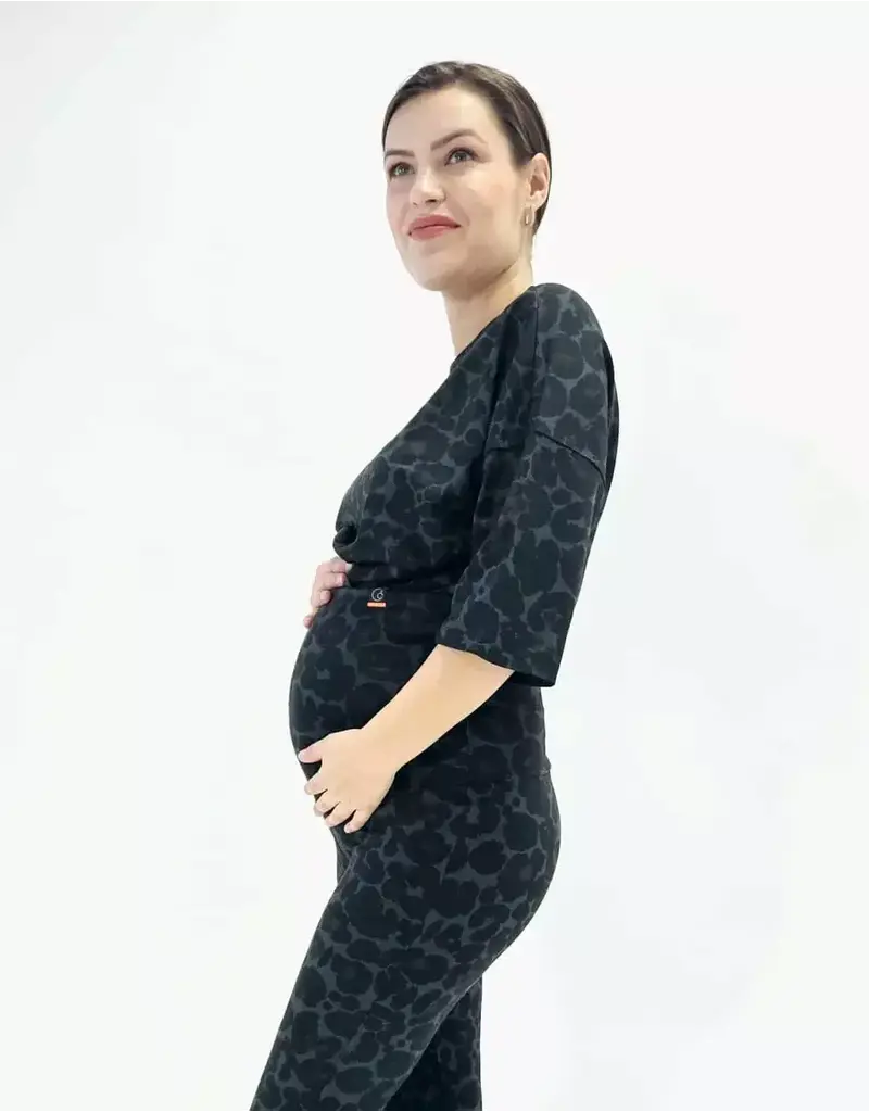 Swan and the People Swan and the People - Shirt 3/4 mouw Leopard Groen