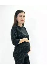 Swan and the People Swan and the People - Shirt 3/4 mouw Leopard Groen