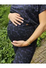 Swan and the People - Shirt korte mouw Leopard Blauw