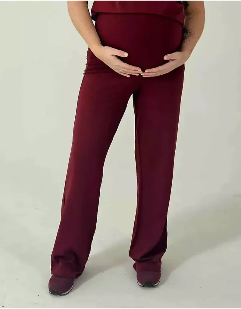 Swan of the People - Wide leg pants - Wijn Rood