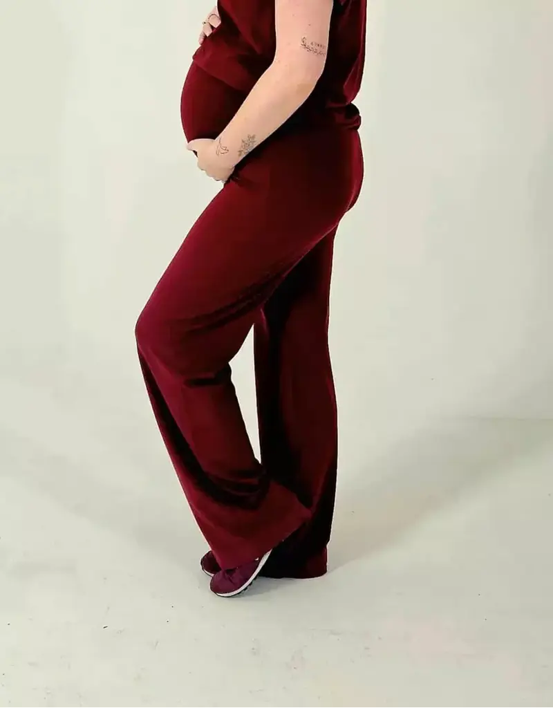 Swan of the People - Wide leg pants - Wijn Rood