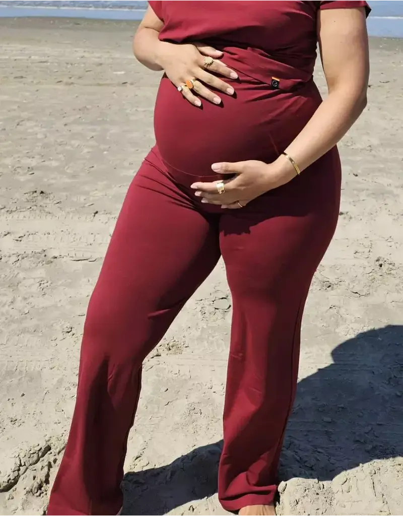 Swan of the People - Wide leg pants - Wijn Rood