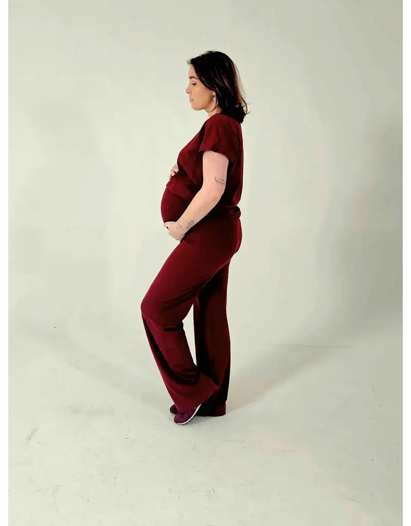 Swan of the People - Wide leg pants - Wijn Rood